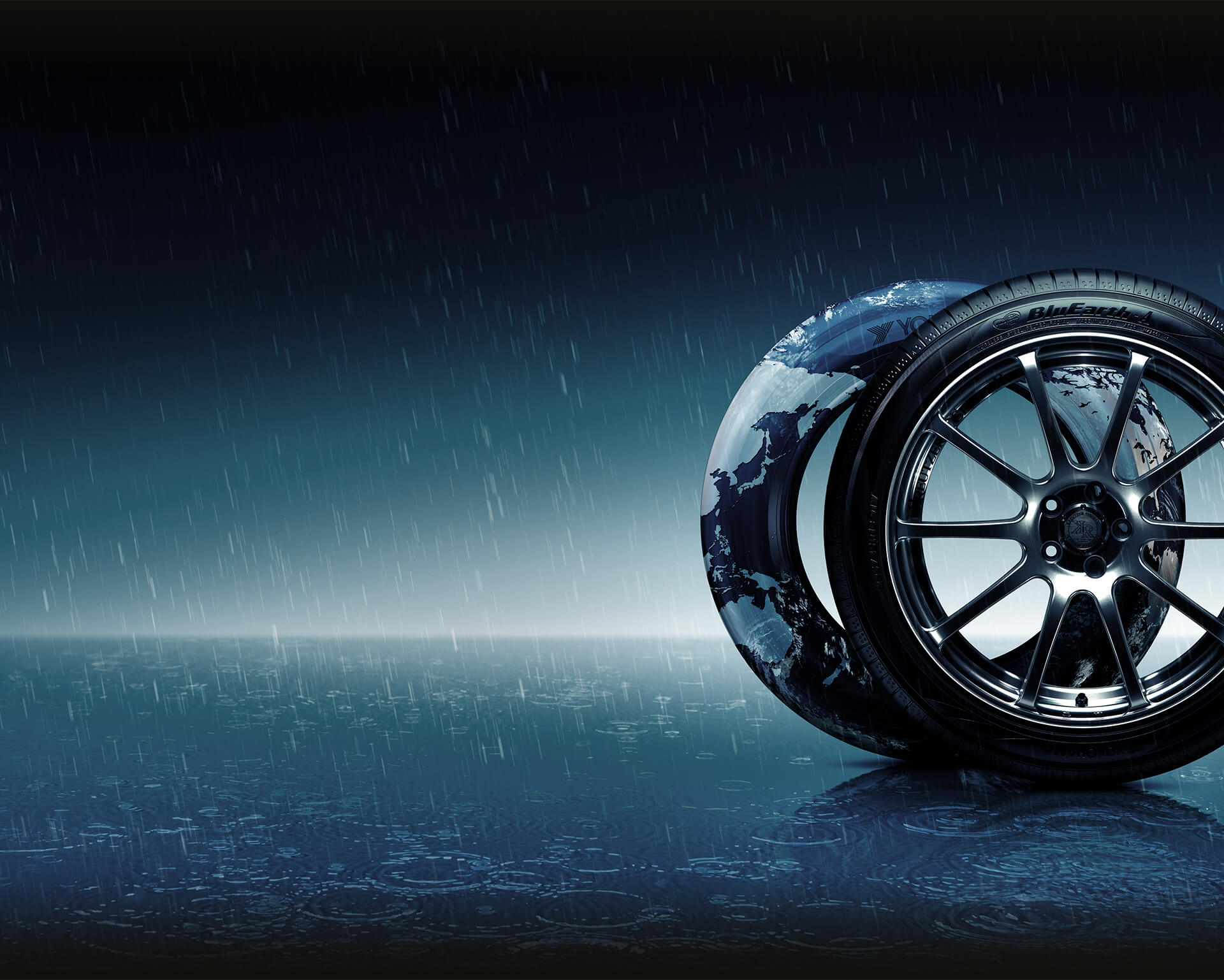 BluEarth tyre background visual